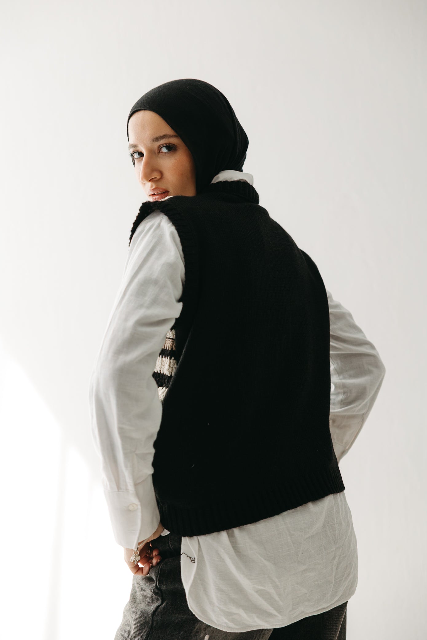 The Artisan Vest in Black