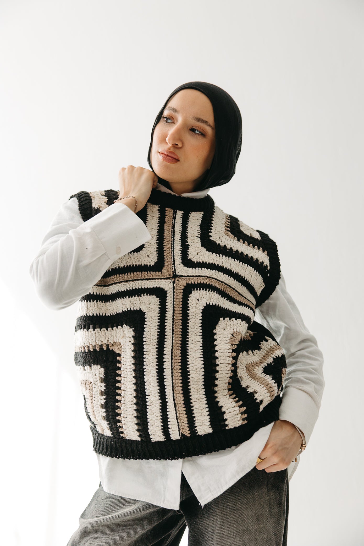 The Artisan Vest in Black