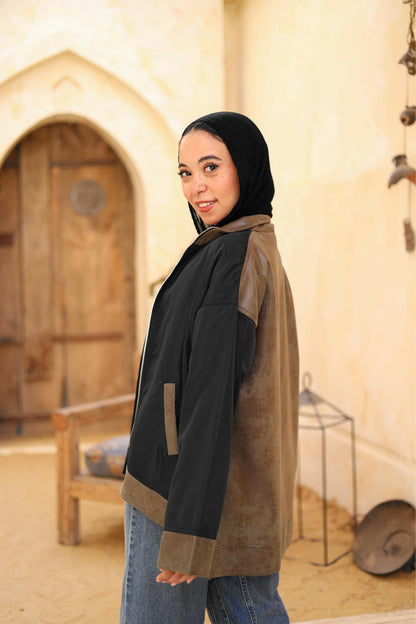 Waterproof and leather jacket