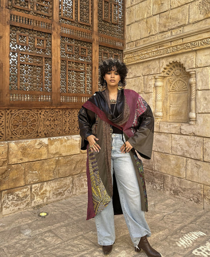 Patched Shawl Kaftan