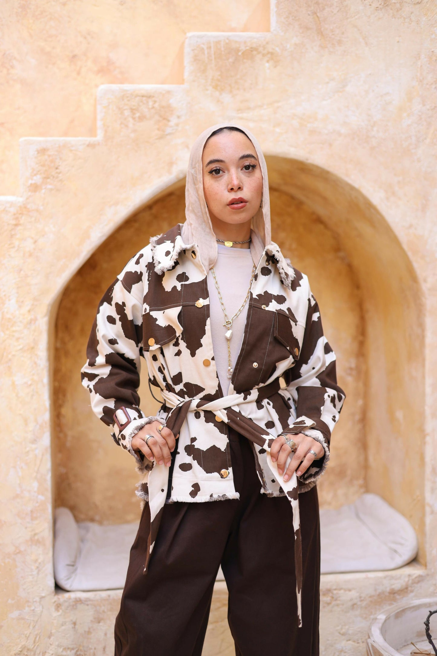 Cow Printed Jacket