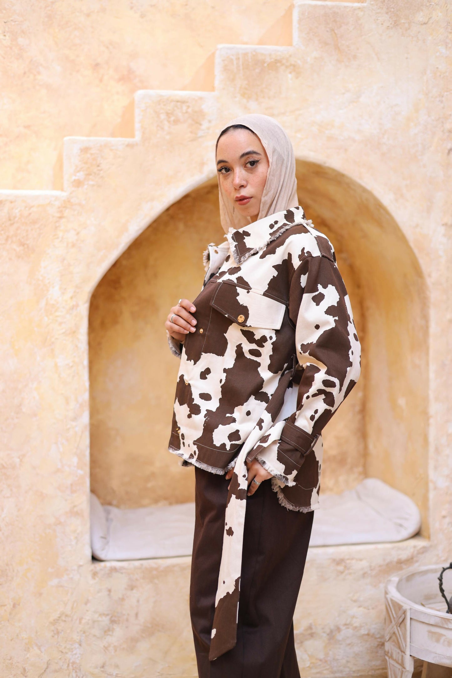 Cow Printed Jacket