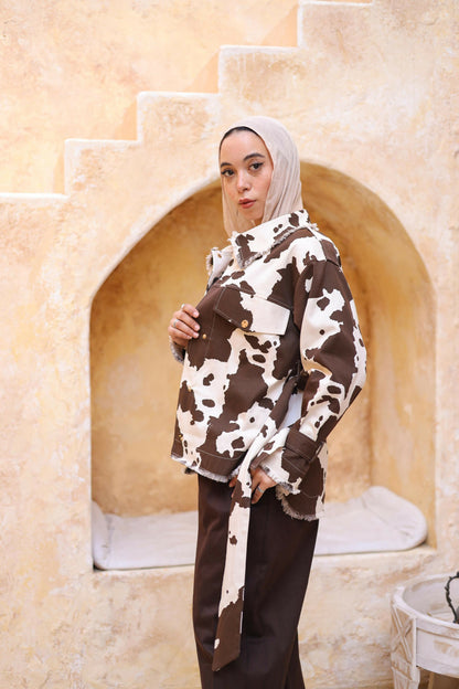 Cow Printed Jacket