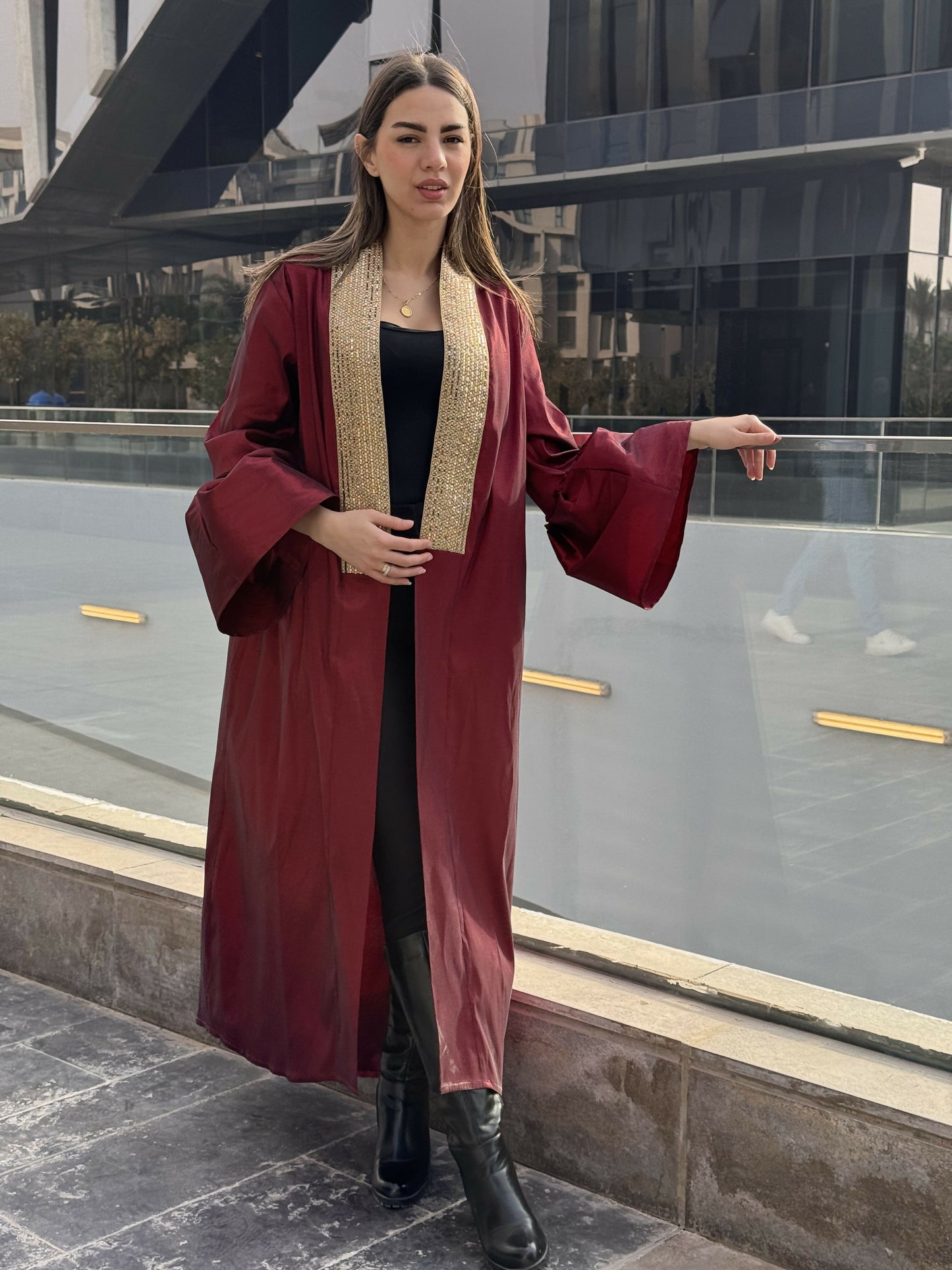 Burgundy Chantonge Kaftan