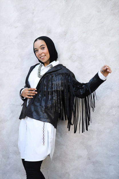 Black Fringes Jacket